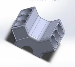 Engine Block 3D Model | SolidWorks 2024