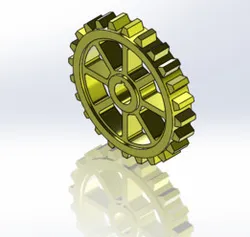 Gear Modeled in Solidworks