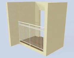 Iron grill with small counter (Grade de ferro com balcão)