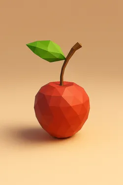 Low Poly Cherry 3D Model