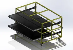 Material Handling trolly with Dual drawer