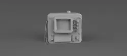 Retro Futuristic Industrial Computer Terminal  3D print model