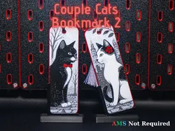 Romantic Cat Couple - Hueforge Bookmarks - 2