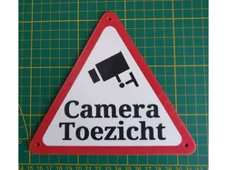 Security camera warning sign