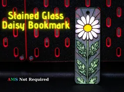 Stained Glass Daisy - Hueforge Bookmark