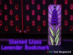 Stained Glass Lavender - Hueforge Bookmark