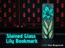 Stained Glass Lily - Hueforge Bookmark