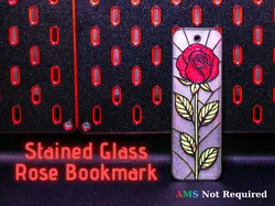 Stained Glass Rose - Hueforge Bookmark