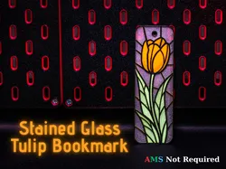 Stained Glass Tulip - Hueforge Bookmark