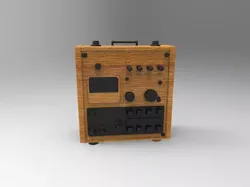 Vintage Wooden Radio Receiver  3D print model
