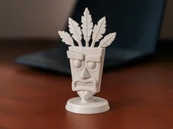 Aku Aku mask statue from native americans