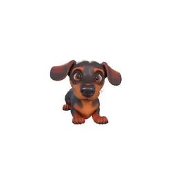 Dachshund Figurine – 3D Printable Sausage Dog Model