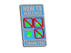 How to Wear A Mask Sign