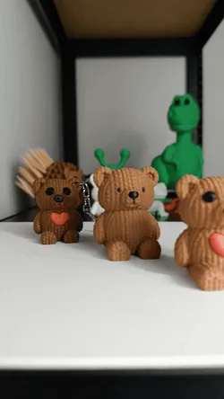 Knitted Teddy keychain