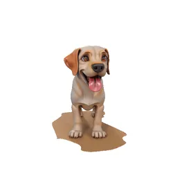 Labrador Retriever Figurine – 3D Printable Friendly Dog Model