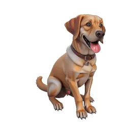 Labrador Retriever Figurine – 3D Printable Friendly Dog Model
