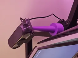 Monitor stand pole webcam mount