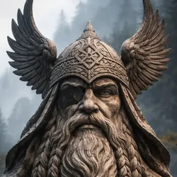Norse god Odin statue