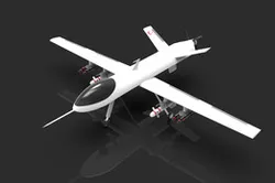 An unmanned aerial vehicle (UAV). Fixed Wing UAV. İnsansız Hava Aracı (İHA).