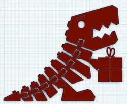 Christmas Dino (grooved)