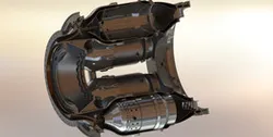 Orenda Jet Engine 9/10 Complete combuster assembly.