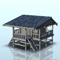 Other STL Descărcare - Cabină pe stâlpi cu scări duble (11) - miniaturi warhamm - Hartolia Miniatures