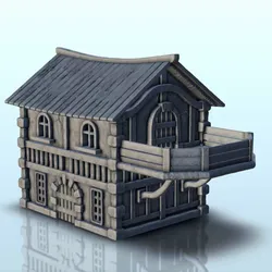 Other STL Download - Medieval house with large suspended floor terrace (9) - miniby Hartolia Miniatures
