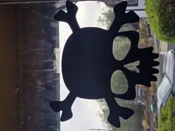 Skull 'n Crossbones window silhouette  - stencils