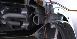 viper 8 Jet engine centre casing and combuster