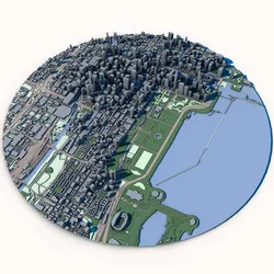 Chicago Cityscape 3D Model – Windy City Skyline – Illinois Architecture & Lake Michigan
