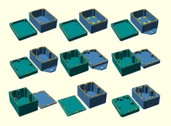 Customizable parametric stable and waterproof electronics ip65 ip67 project box enclosure case housing