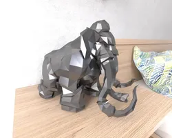 Digital Art STL Descărcare - Mamut Lowpoly Low Poly - RandomThings
