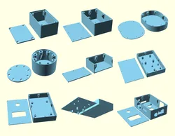 Easy customizable / parametric electronics project box case enclosure housing by pbtec