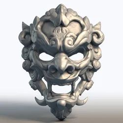 Indonesian Mask Wall Art – Balinese & Javanese Traditional Mask – Hand-Carved Style Cultural Home Decor