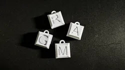 Keyboard Key Shaped Keychain with Custom Letter