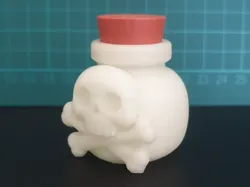 Linda botella de poción con calavera y corcho - Modelo de impresión 3D gratuito