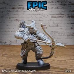 Minotaur Tribe Ranger / Minotaurfolk / Taurus Folk Warrior / Bulky Horned Fighter / Bull Human Minotaur Hybrid Beast / Ancient Greek Monster / Roman Myth Animal / Olympian Encounter