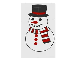 Snowman Croc Charm