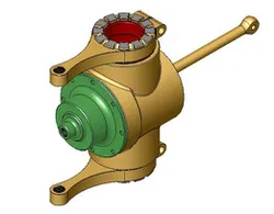 the hub of the variable-pitch propeller