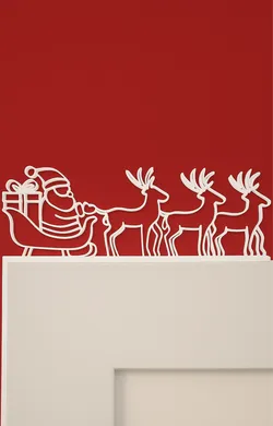 Weihnachtlicher Schlitten mit Rentieren