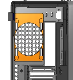 Cover for unused back fan holes for CM Qube 540 - 3 variants