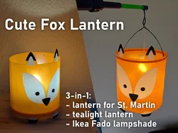 Fox Lantern / Lamp Shade – Multi-Purpose Light for St. Martin, Tealight, or IKEA Fado