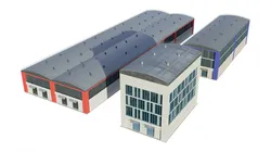 industrial buildings model pack