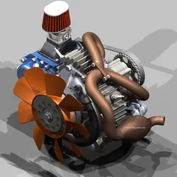Two-stroke rotary engine
