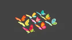 Butterfly Wing Flapping Low Poly Animated Pack 01