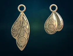 Butterfly Wings charms 3D Print Model in Pendants 558599