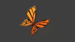 Cartoon Butterfly Wing Flapping Animated 01