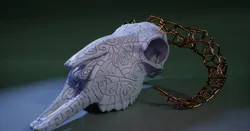 Carved Ornate Ram Skull
