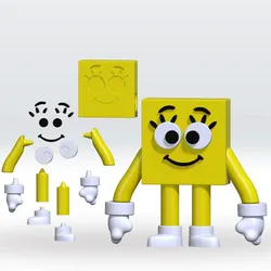 Characters & Creatures STL Download - Save the shapes 2 Cube 3D Model STL MultiParts No Supportby FnFLab