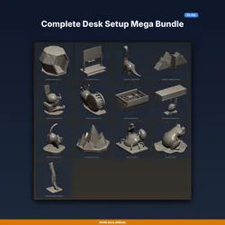 Complete Desk Setup Mega Bundle - 13-Model 3D Printable Bundle